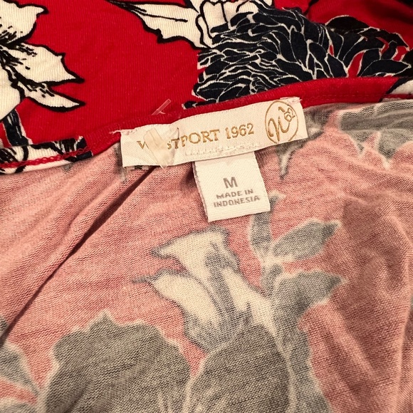 WESTPORT floral cold shoulder blouse / size M - Picture 5 of 5